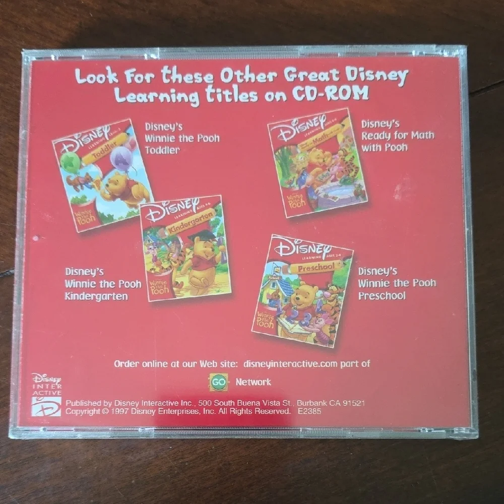 (J40) Disney Learning CD-rom Set - Mickey Mouse and Winnie the Pooh Adventure